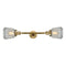 Chatham Bath Vanity Light shown in the Brushed Brass finish with a Clear shade