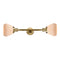 Fulton Bath Vanity Light shown in the Brushed Brass finish with a Matte White shade