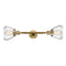 Fulton Bath Vanity Light shown in the Brushed Brass finish with a Clear shade