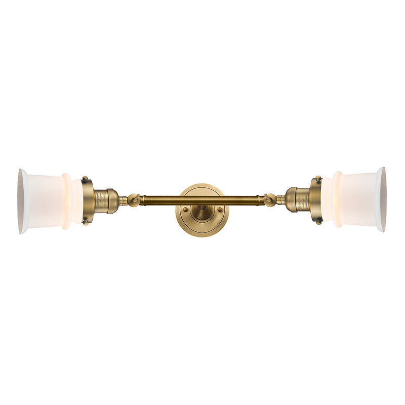 Innovations Lighting Small Canton 2 Light Bath Vanity Light Part Of The Franklin Restoration Collection 208L-BB-G181S