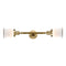 Canton Bath Vanity Light shown in the Brushed Brass finish with a Matte White shade