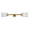 Canton Bath Vanity Light shown in the Brushed Brass finish with a Clear shade
