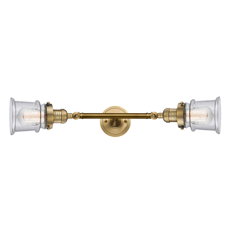 Innovations Lighting Small Canton 2 Light Bath Vanity Light Part Of The Franklin Restoration Collection 208L-BB-G184S-LED