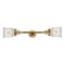 Canton Bath Vanity Light shown in the Brushed Brass finish with a Seedy shade