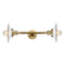 Halophane Bath Vanity Light shown in the Brushed Brass finish with a Matte White Halophane shade