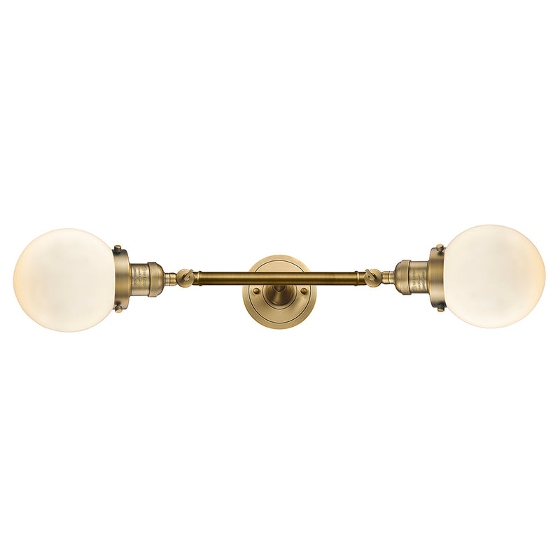 Innovations Lighting Beacon 2 Light 6" Bath Vanity Light 208L-BB-G201-6