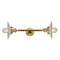 Halophane Bath Vanity Light shown in the Brushed Brass finish with a Clear Halophane shade