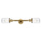 Dover Bath Vanity Light shown in the Brushed Brass finish with a Clear shade
