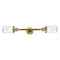 Dover Bath Vanity Light shown in the Brushed Brass finish with a Seedy shade