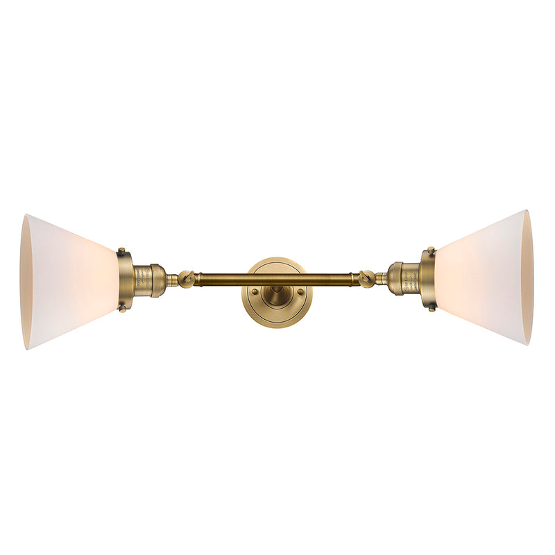 Innovations Lighting Large Cone 2 Light Bath Vanity Light Part Of The Franklin Restoration Collection 208L-BB-G41