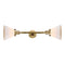 Cone Bath Vanity Light shown in the Brushed Brass finish with a Matte White shade