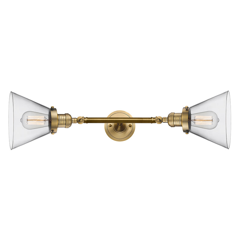 Innovations Lighting Large Cone 2 Light Bath Vanity Light Part Of The Franklin Restoration Collection 208L-BB-G42-LED