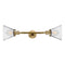 Cone Bath Vanity Light shown in the Brushed Brass finish with a Clear shade