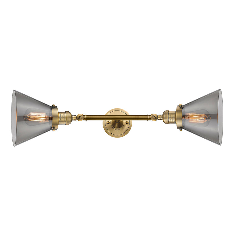 Innovations Lighting Large Cone 2 Light Bath Vanity Light Part Of The Franklin Restoration Collection 208L-BB-G43-LED