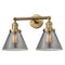 Innovations Lighting Large Cone 2 Light Bath Vanity Light Part Of The Franklin Restoration Collection 208L-BB-G43-LED