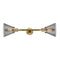 Cone Bath Vanity Light shown in the Brushed Brass finish with a Plated Smoke shade