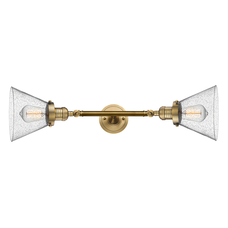 Innovations Lighting Large Cone 2 Light Bath Vanity Light Part Of The Franklin Restoration Collection 208L-BB-G44