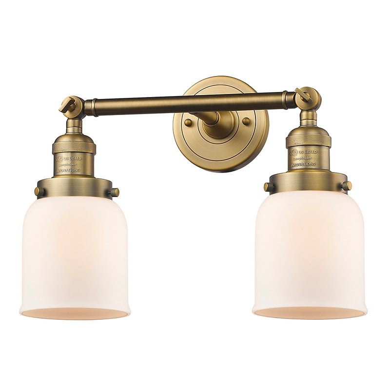 Innovations Lighting Small Bell 2 Light Bath Vanity Light Part Of The Franklin Restoration Collection 208L-BB-G51