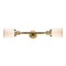 Bell Bath Vanity Light shown in the Brushed Brass finish with a Matte White shade