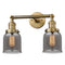 Innovations Lighting Small Bell 2 Light Bath Vanity Light Part Of The Franklin Restoration Collection 208L-BB-G53