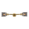 Bell Bath Vanity Light shown in the Brushed Brass finish with a Plated Smoke shade