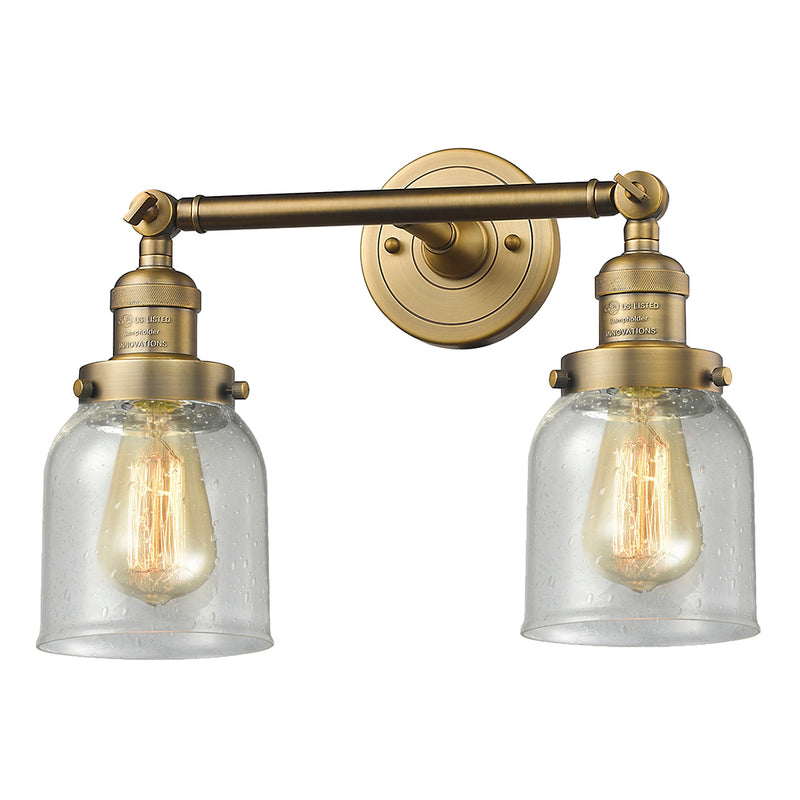 Innovations Lighting Small Bell 2 Light Bath Vanity Light Part Of The Franklin Restoration Collection 208L-BB-G54-LED