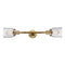Bell Bath Vanity Light shown in the Brushed Brass finish with a Seedy shade