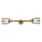 Bell Bath Vanity Light shown in the Brushed Brass finish with a Silver Plated Mercury shade