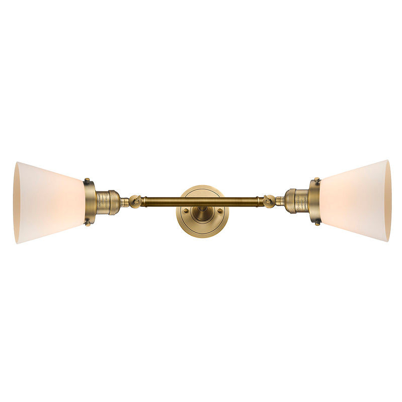 Innovations Lighting Small Cone 2 Light Bath Vanity Light Part Of The Franklin Restoration Collection 208L-BB-G61-LED