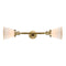 Cone Bath Vanity Light shown in the Brushed Brass finish with a Matte White shade