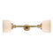 Bell Bath Vanity Light shown in the Brushed Brass finish with a Matte White shade