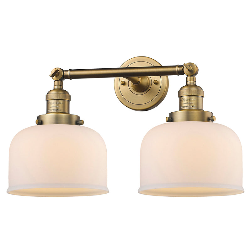 Innovations Lighting Large Bell 2 Light Bath Vanity Light Part Of The Franklin Restoration Collection 208L-BB-G71-LED