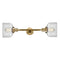 Bell Bath Vanity Light shown in the Brushed Brass finish with a Clear shade