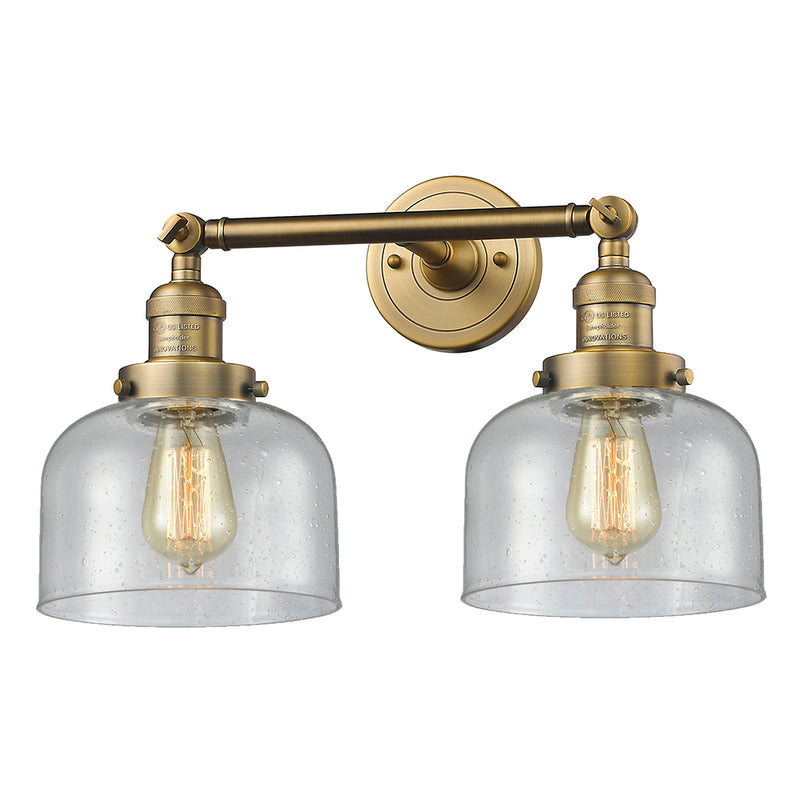 Innovations Lighting Large Bell 2 Light Bath Vanity Light Part Of The Franklin Restoration Collection 208L-BB-G74-LED