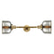 Bell Bath Vanity Light shown in the Brushed Brass finish with a Silver Plated Mercury shade