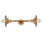 Railroad Bath Vanity Light shown in the Brushed Brass finish with a Brushed Brass shade