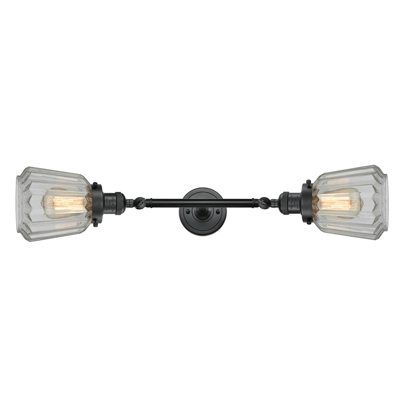 Innovations Lighting Chatham 2 Light Bath Vanity Light Part Of The Franklin Restoration Collection 208L-BK-G142
