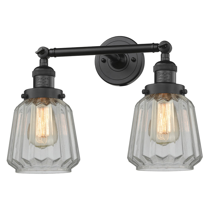 Innovations Lighting Chatham 2 Light Bath Vanity Light Part Of The Franklin Restoration Collection 208L-BK-G142