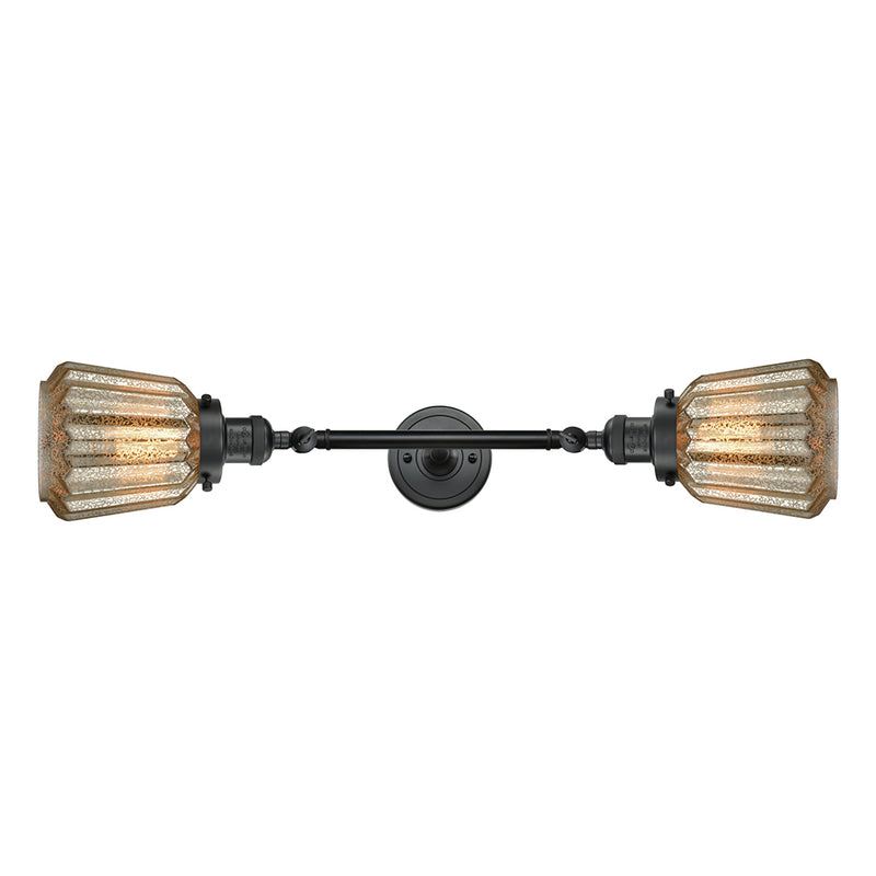 Innovations Lighting Chatham 2 Light Bath Vanity Light Part Of The Franklin Restoration Collection 208L-BK-G146