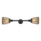 Chatham Bath Vanity Light shown in the Matte Black finish with a Mercury shade