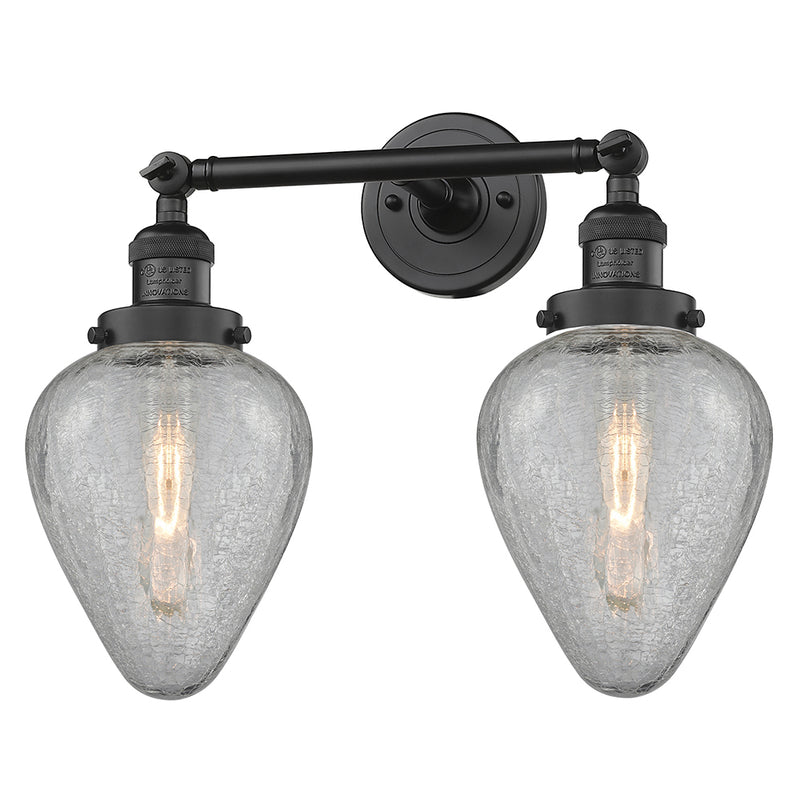 Innovations Lighting Geneseo 2 Light Bath Vanity Light Part Of The Franklin Restoration Collection 208L-BK-G165