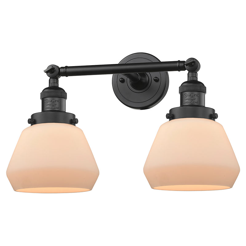 Innovations Lighting Fulton 2 Light Bath Vanity Light Part Of The Franklin Restoration Collection 208L-BK-G171