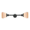 Fulton Bath Vanity Light shown in the Matte Black finish with a Matte White shade