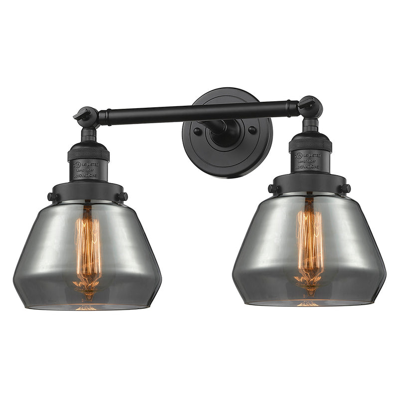Innovations Lighting Fulton 2 Light Bath Vanity Light Part Of The Franklin Restoration Collection 208L-BK-G173