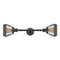 Fulton Bath Vanity Light shown in the Matte Black finish with a Plated Smoke shade