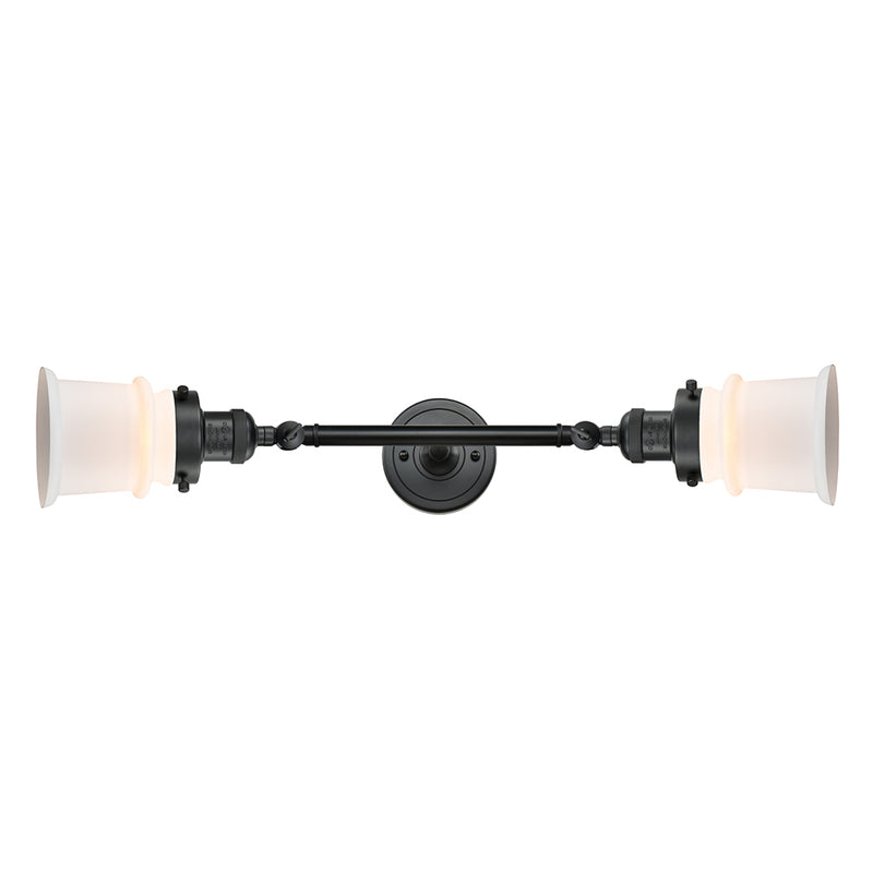 Innovations Lighting Small Canton 2 Light Bath Vanity Light Part Of The Franklin Restoration Collection 208L-BK-G181S-LED