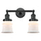 Innovations Lighting Small Canton 2 Light Bath Vanity Light Part Of The Franklin Restoration Collection 208L-BK-G181S-LED