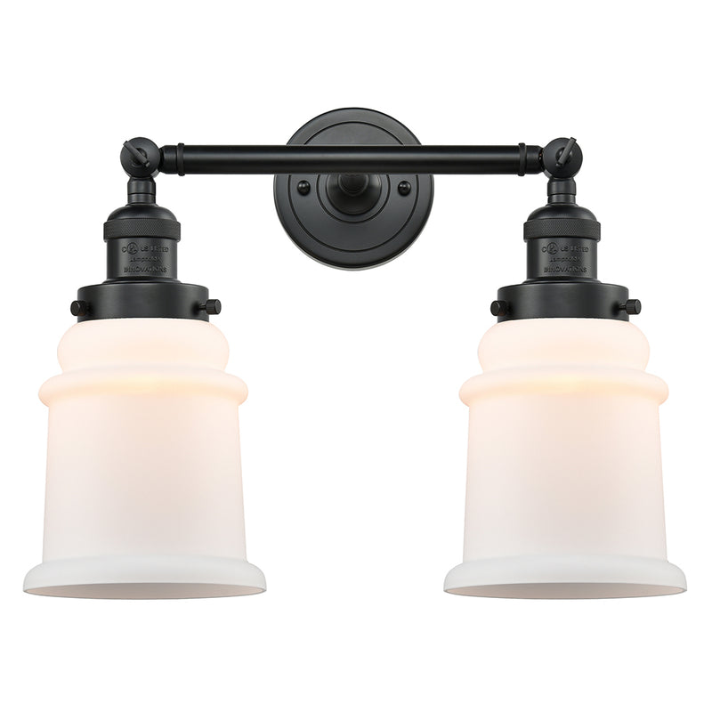 Innovations Lighting Canton 2 Light Bath Vanity Light Part Of The Franklin Restoration Collection 208L-BK-G181