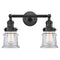 Innovations Lighting Small Canton 2 Light Bath Vanity Light Part Of The Franklin Restoration Collection 208L-BK-G182S-LED