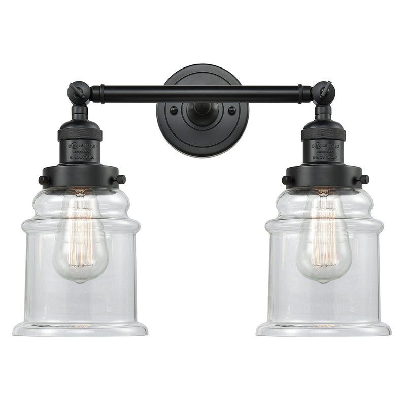 Innovations Lighting Canton 2 Light Bath Vanity Light Part Of The Franklin Restoration Collection 208L-BK-G182-LED